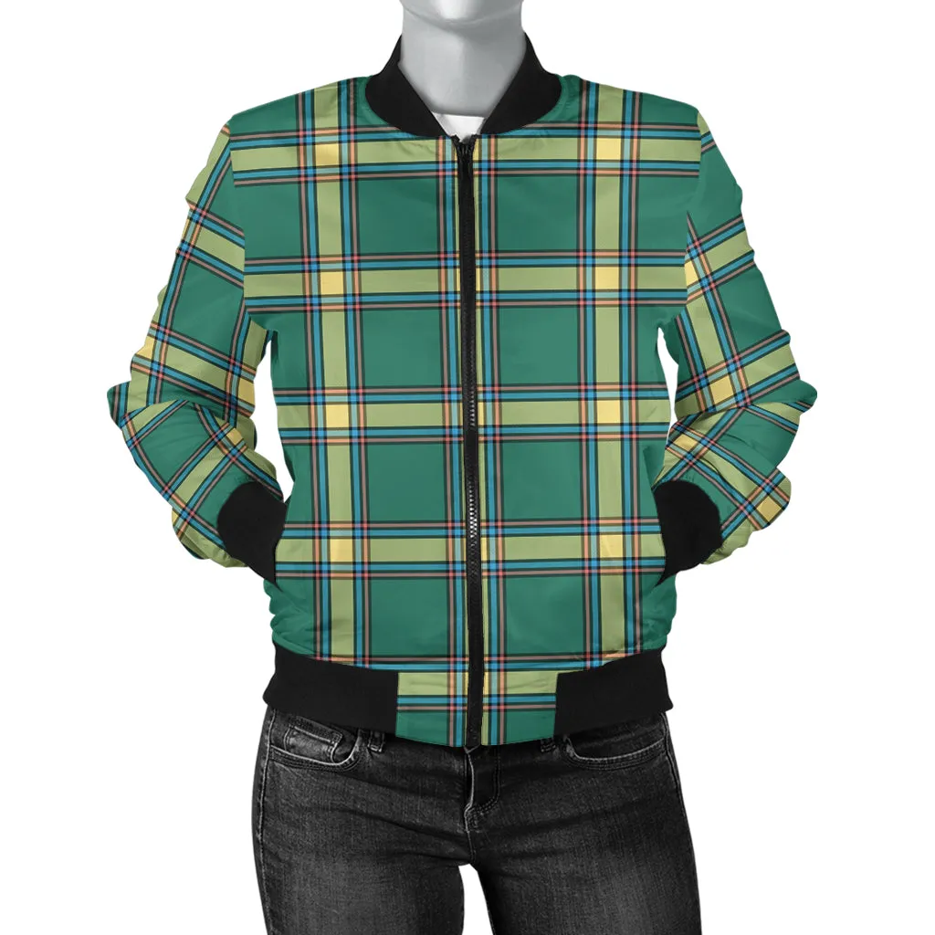 Alberta Province Canada Tartan Bomber Jacket