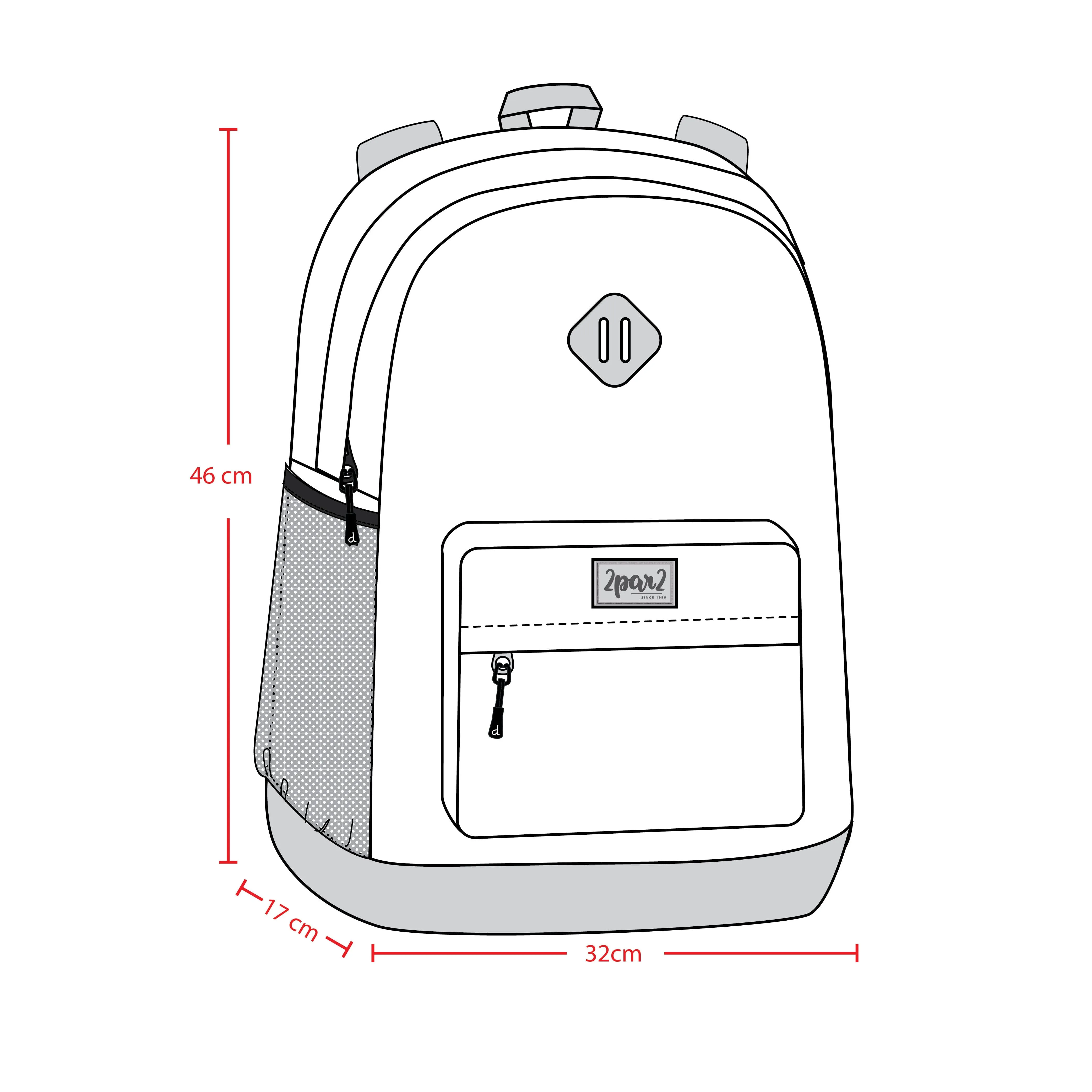 Backpack Blue Camping Print