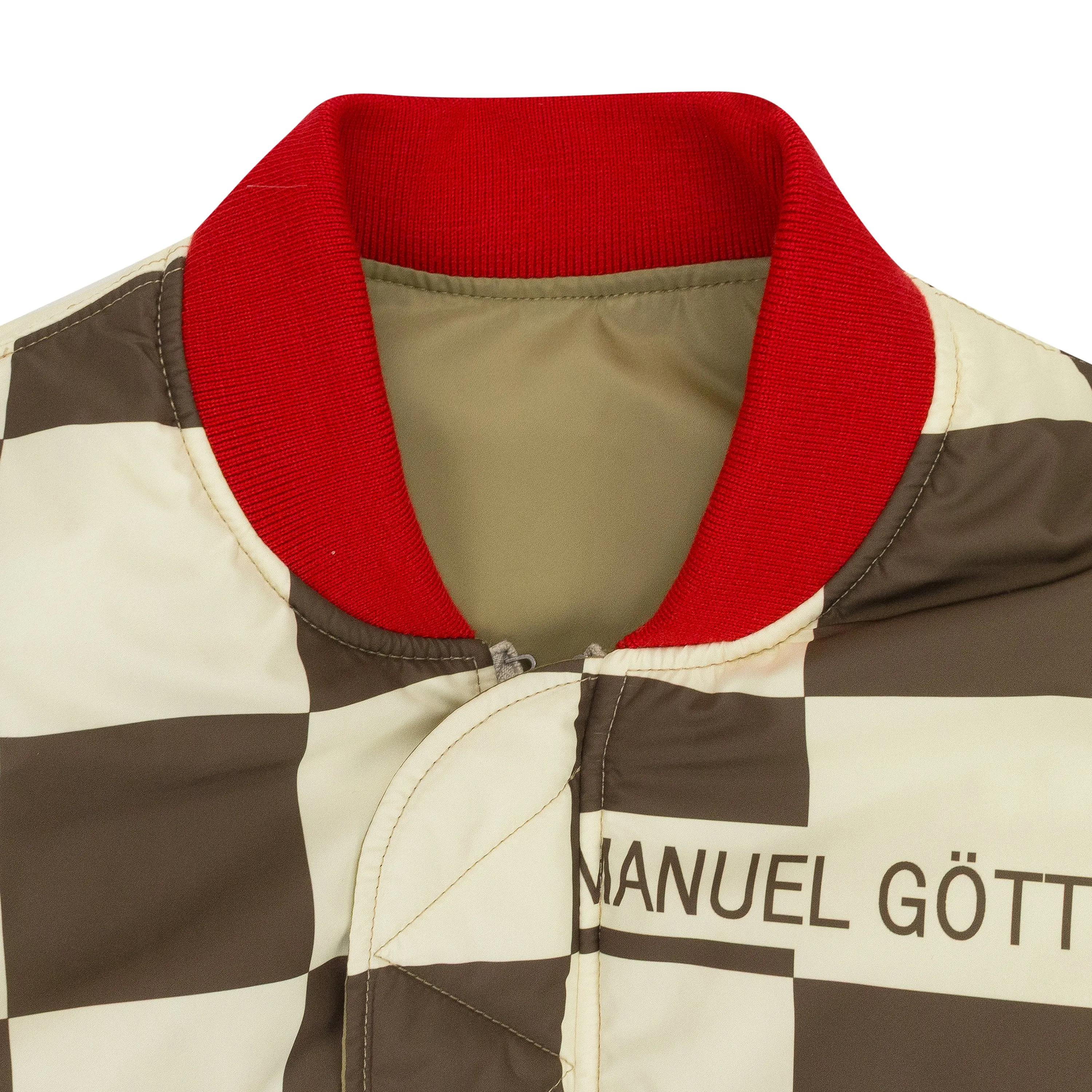 BEIGE MENS WOVEN BLOUSON JACKET BOMBER