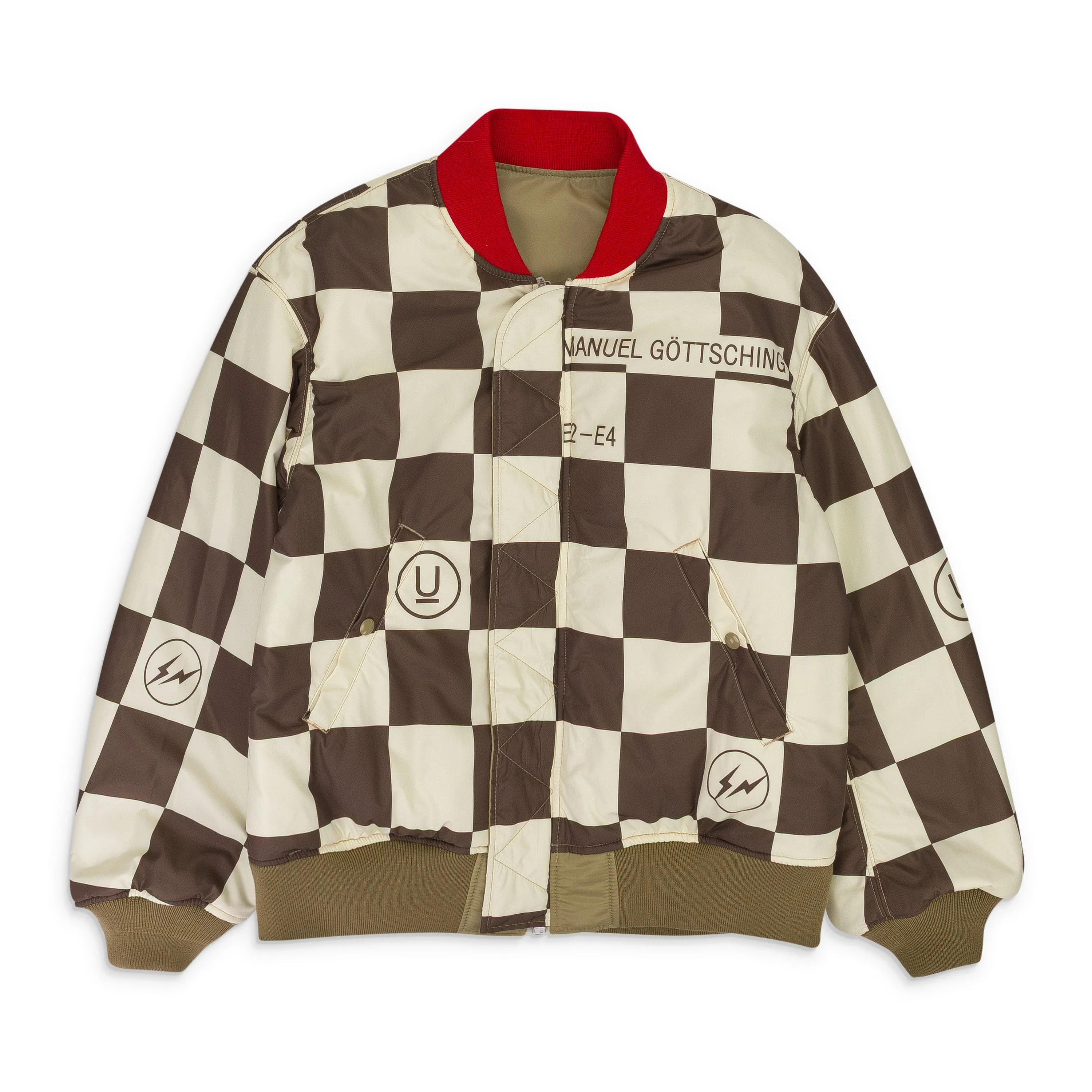 BEIGE MENS WOVEN BLOUSON JACKET BOMBER