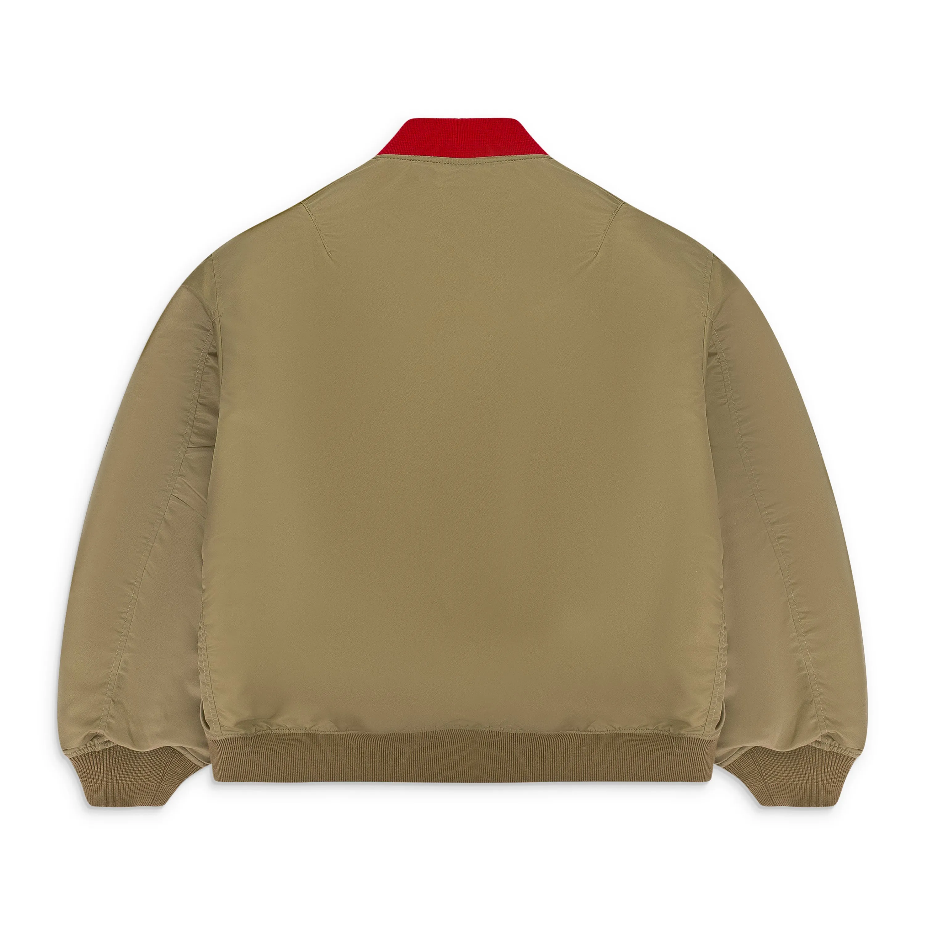 BEIGE MENS WOVEN BLOUSON JACKET BOMBER