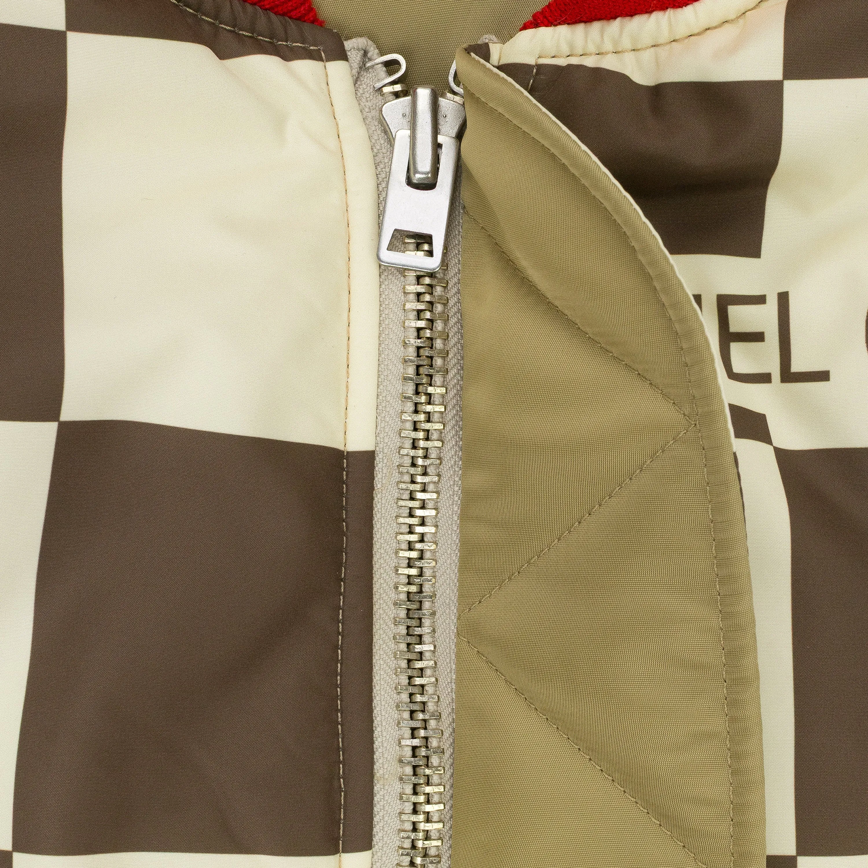BEIGE MENS WOVEN BLOUSON JACKET BOMBER