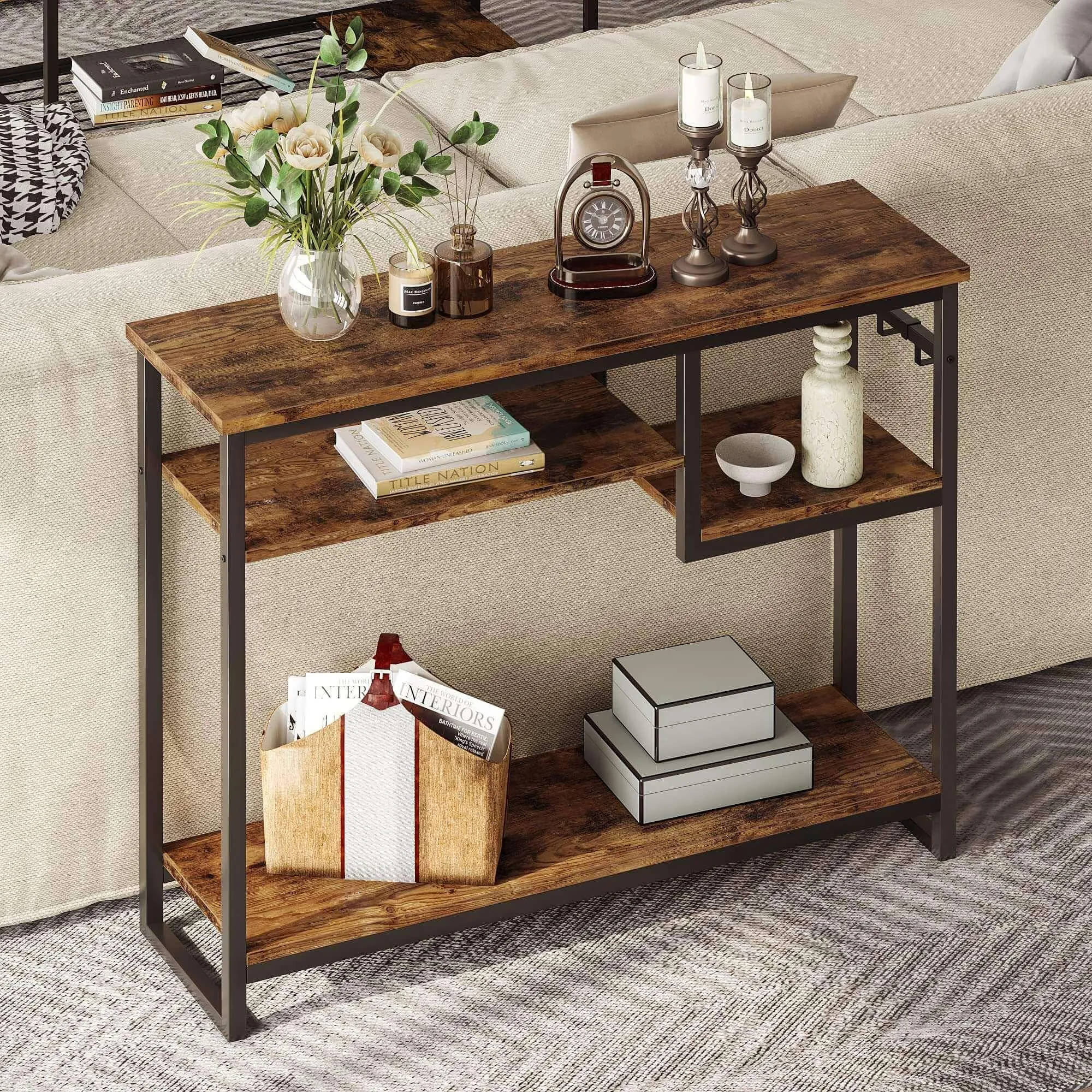 Bestier Multi-Functional Hallway Table