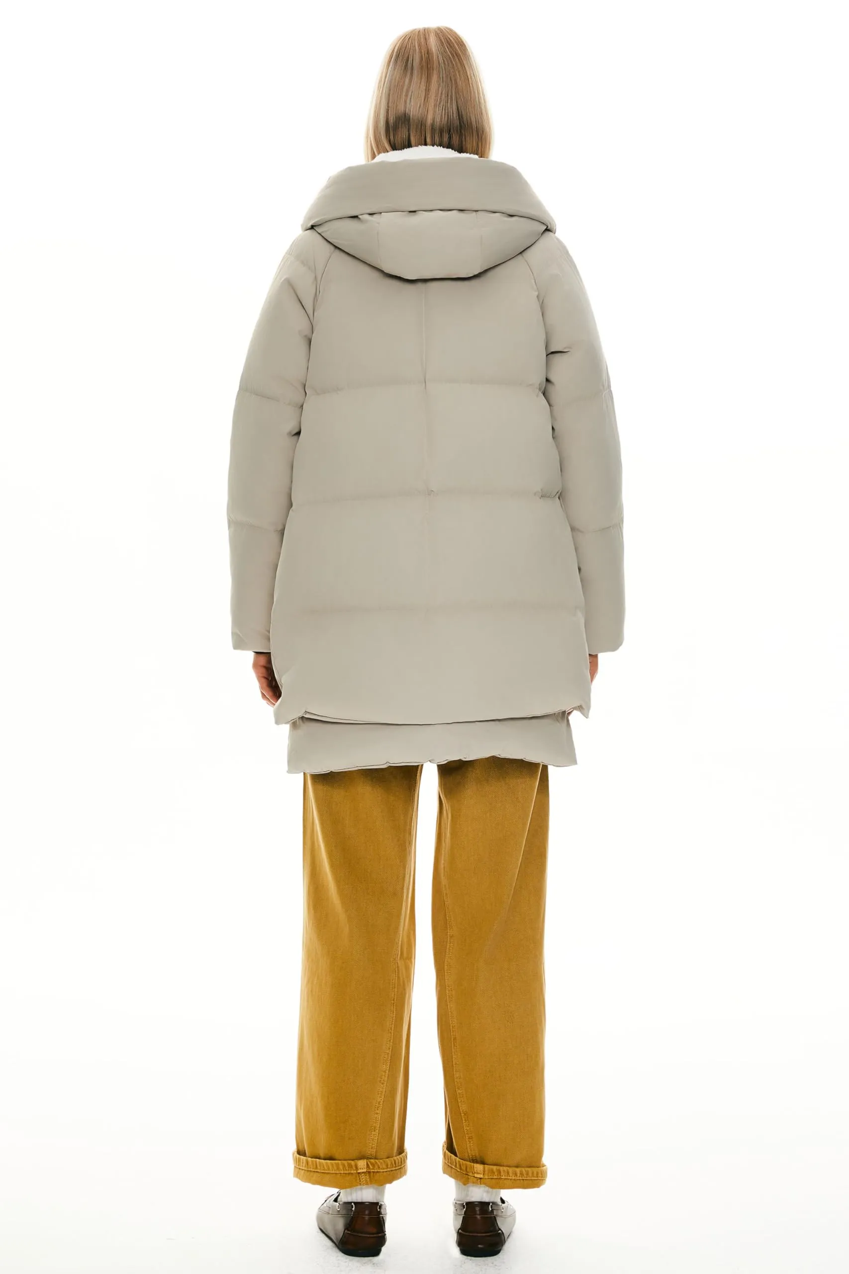 Black Faux Fur Trim Women's Thickened Down Jacket with Filler and Duck Feather - Orolay