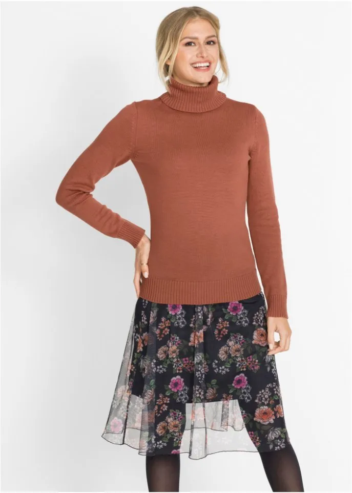Bpc Bonprix Collection turtleneck sweater, brown