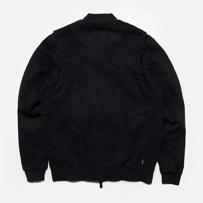 BZEN UNARMY - M.3222 COBB REGULAR FIT KNIT BOMBER JACKET- E0 BLACK