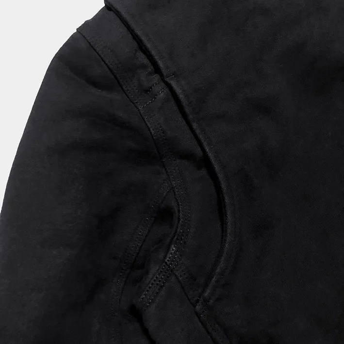 BZEN UNARMY - M.3222 COBB REGULAR FIT KNIT BOMBER JACKET- E0 BLACK