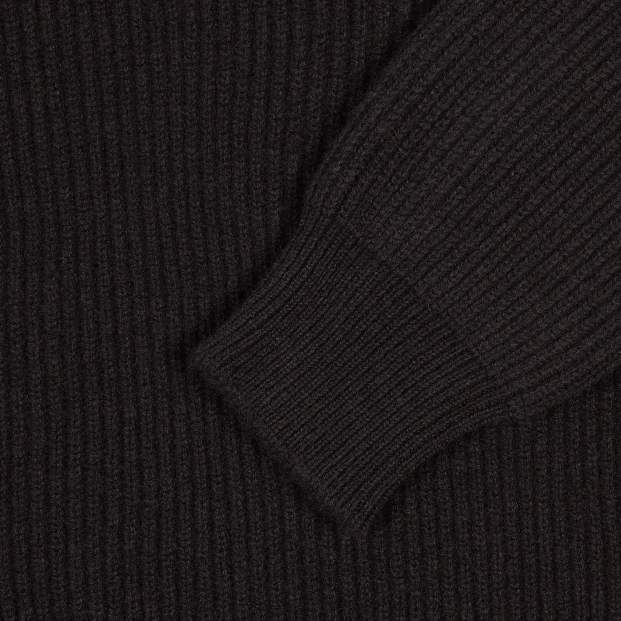 Cashmere ribbed submariner rollneck in dark brown