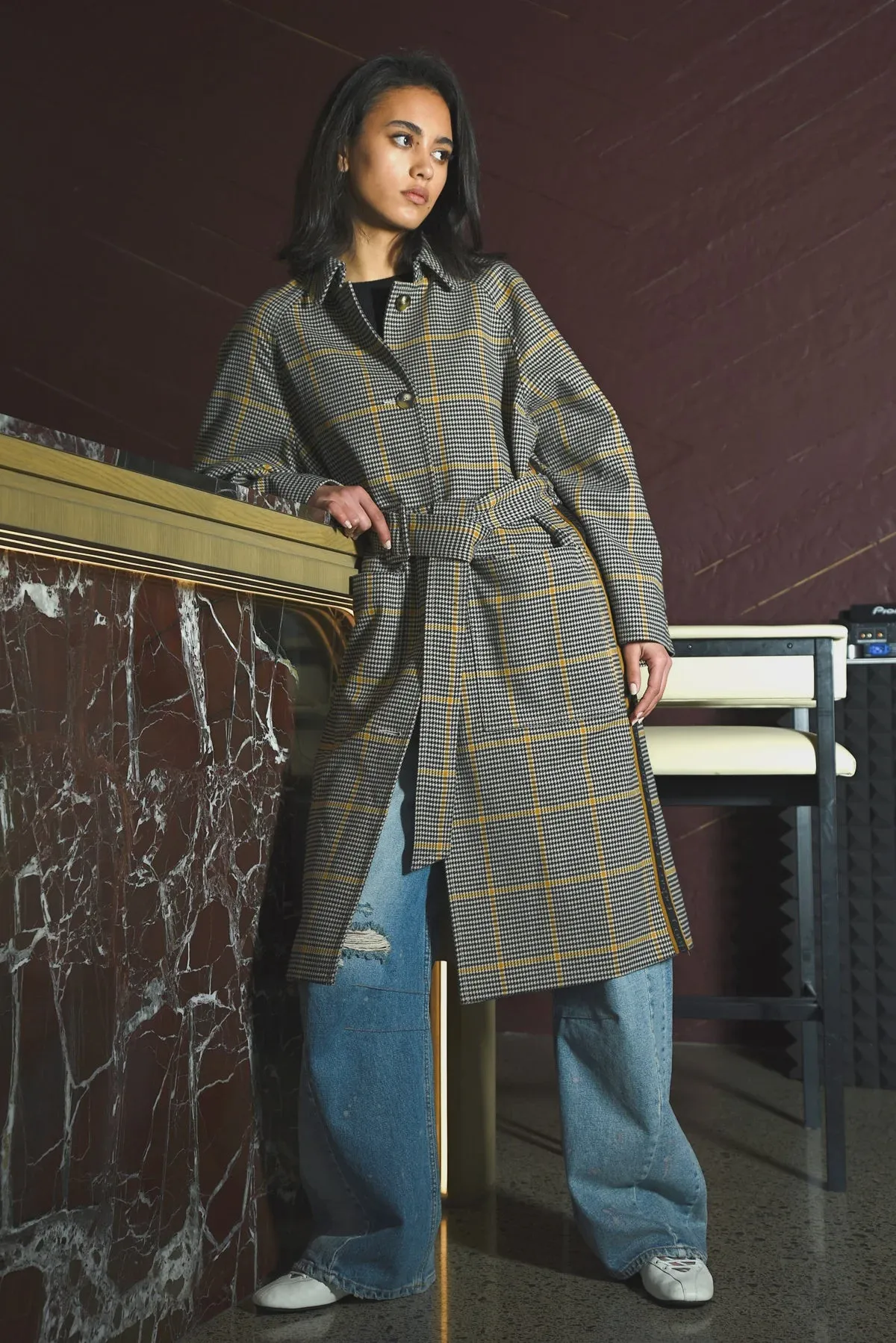 Cooper Coat trip Coat Houndstooth