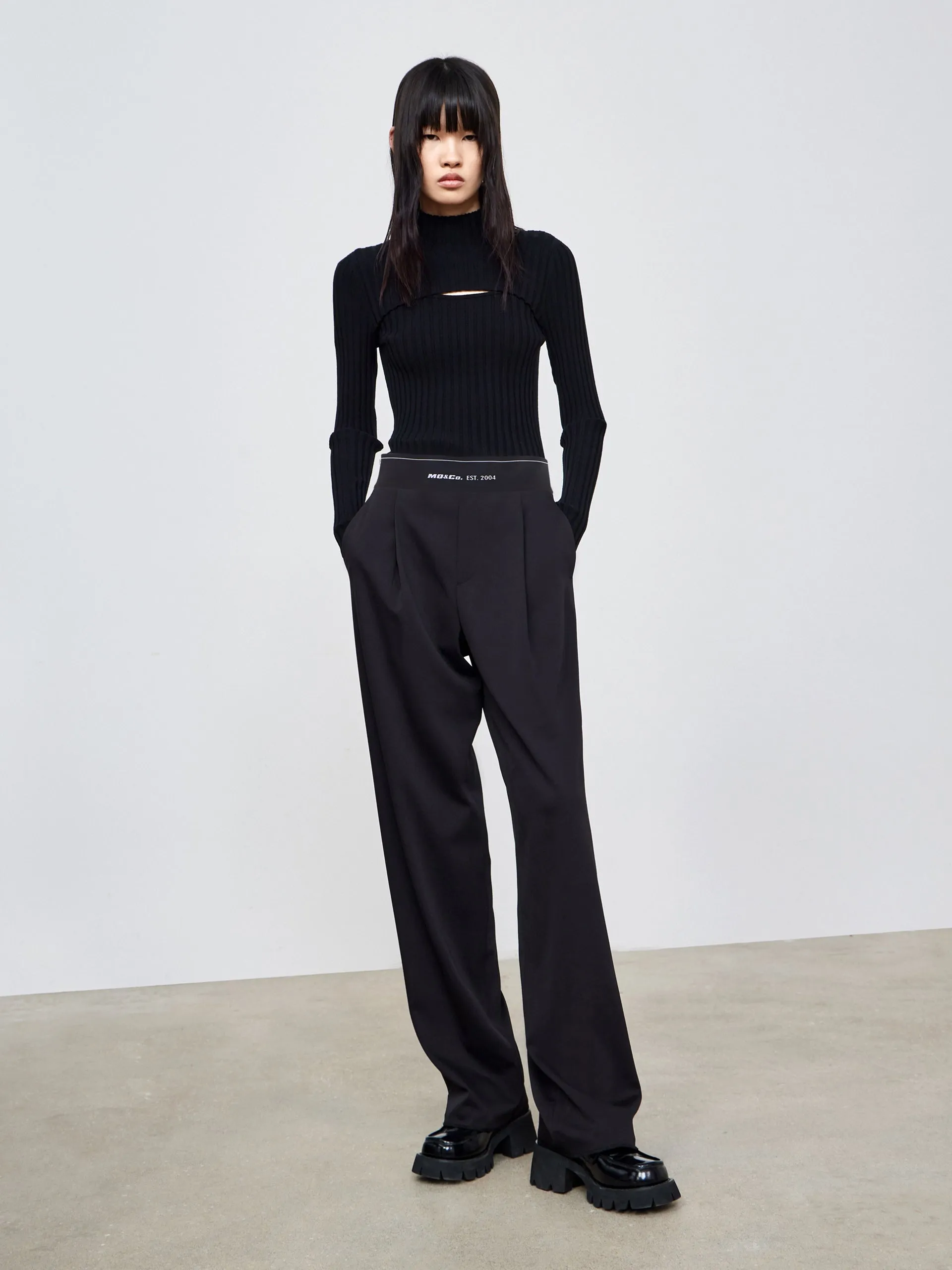 Cutout Turtleneck Sweater