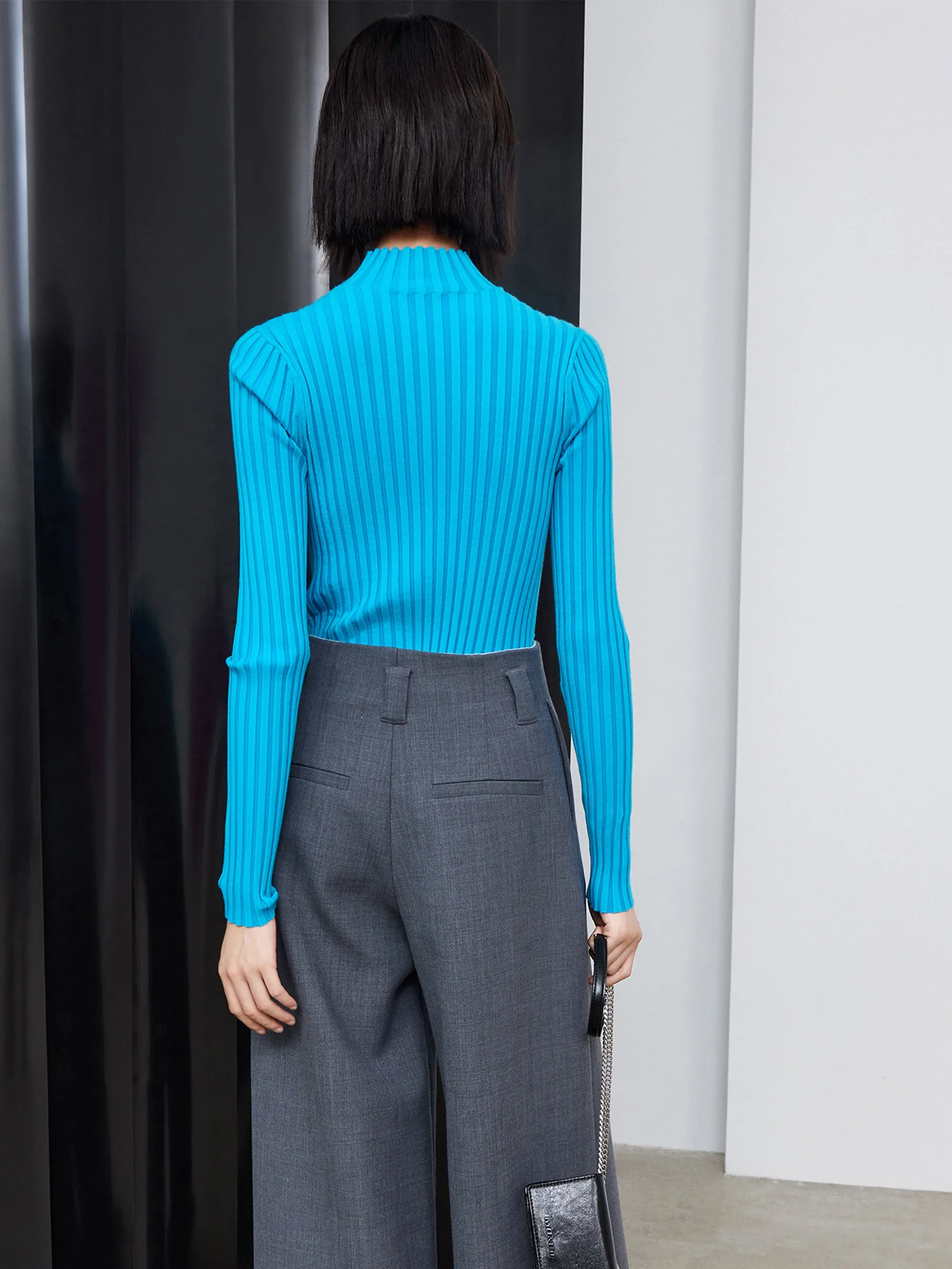 Cutout Turtleneck Sweater