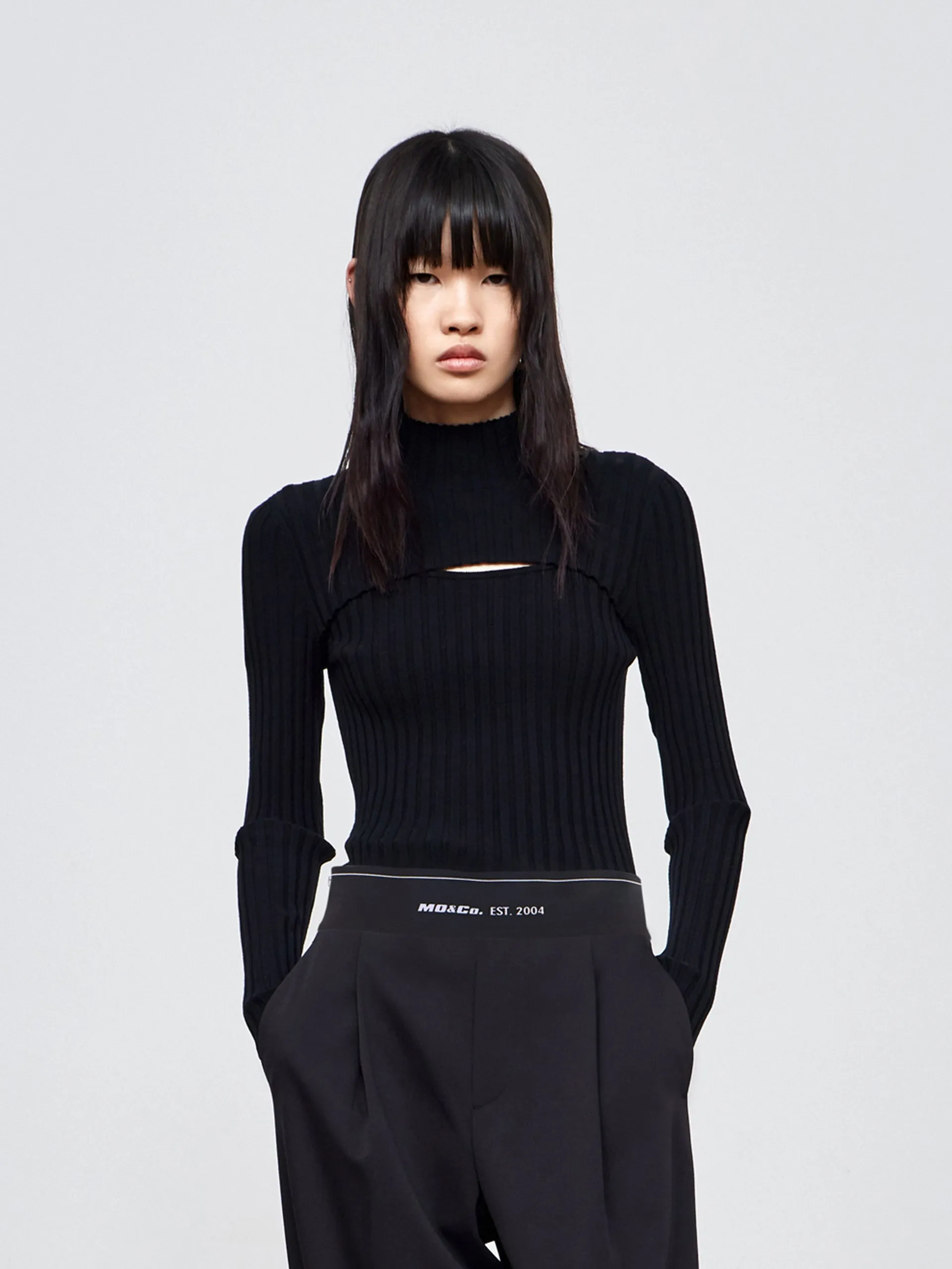Cutout Turtleneck Sweater