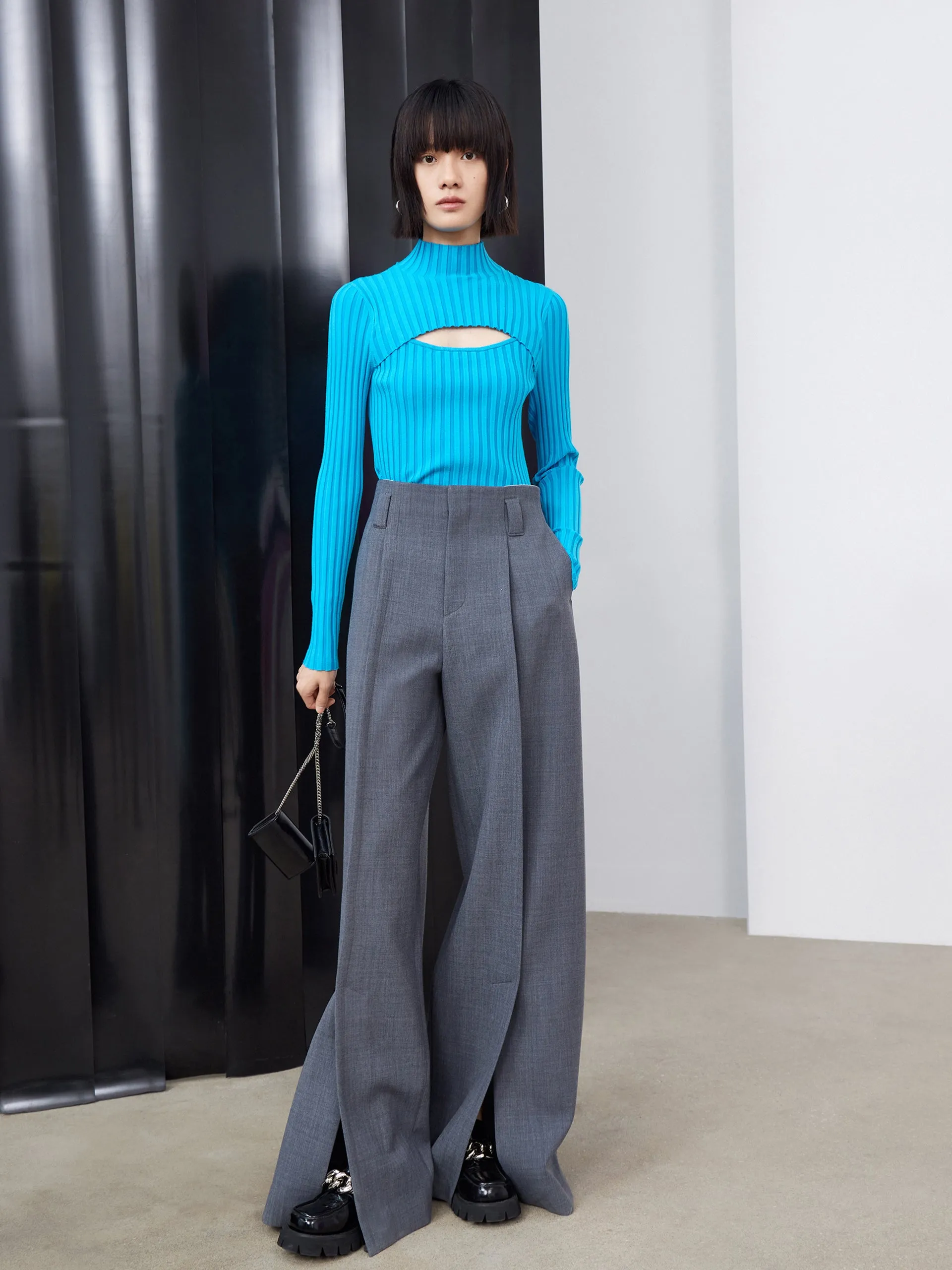 Cutout Turtleneck Sweater