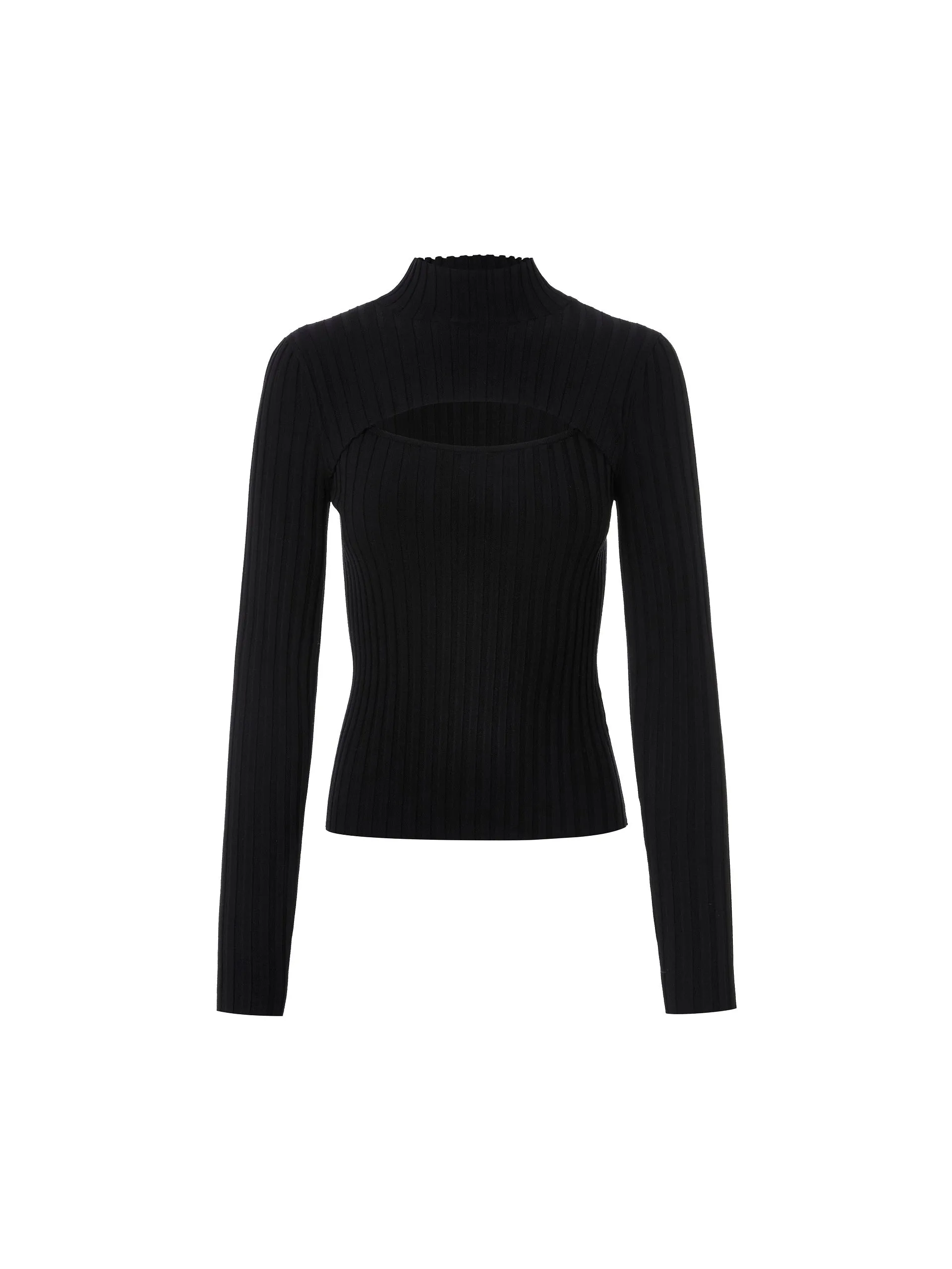 Cutout Turtleneck Sweater