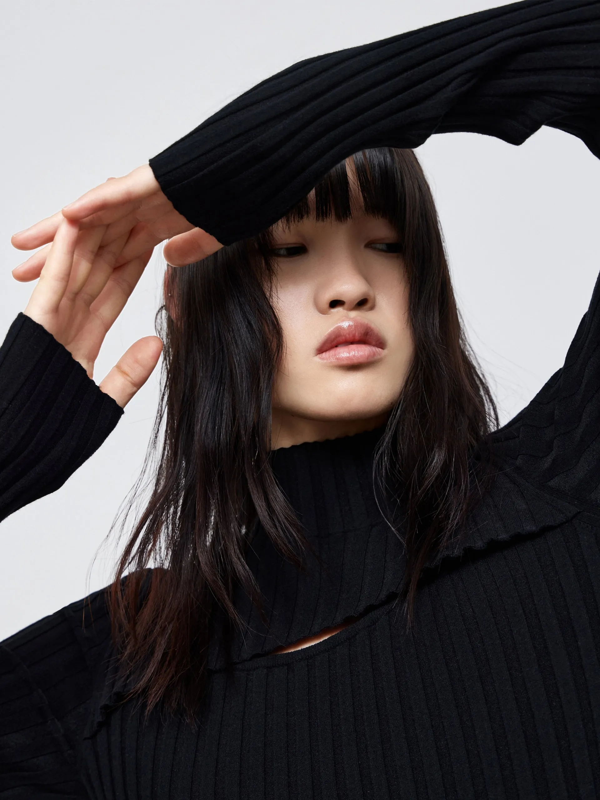 Cutout Turtleneck Sweater