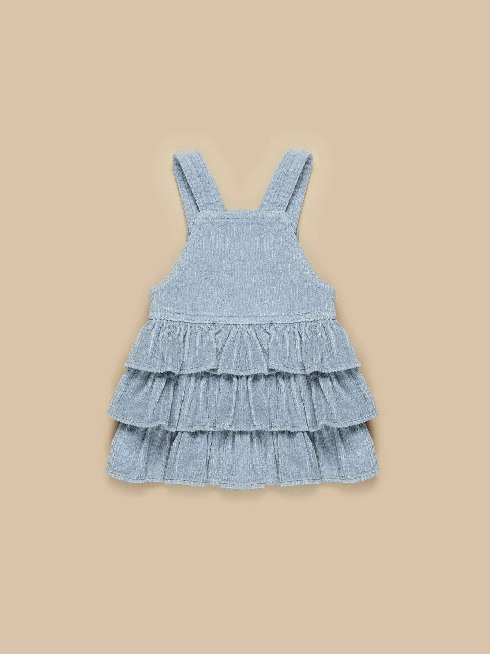 Dusty Blue Cord Pinafore