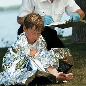 Ever Ready First Aid Emergency Space Mylar Survival Blankets 52" x 84" Olive Drab