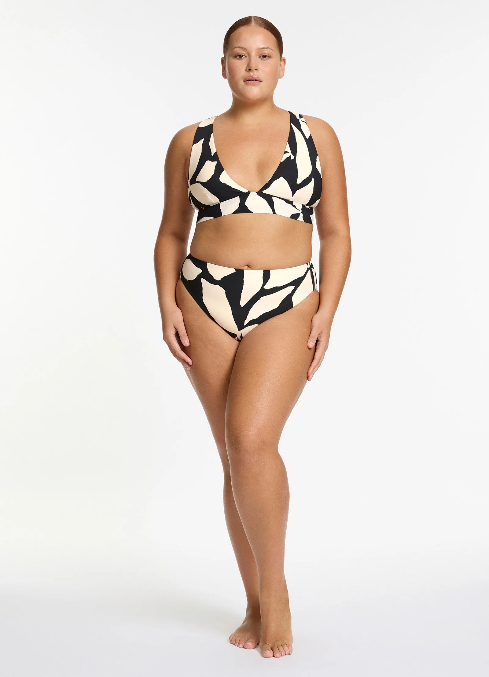 Fiore Soft Triangle Bikini Top - Black