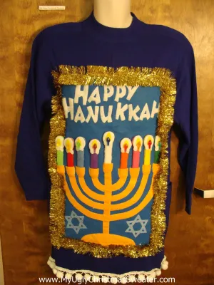 Funny Tacky Hanukkah Sweater Party Dress Size 6