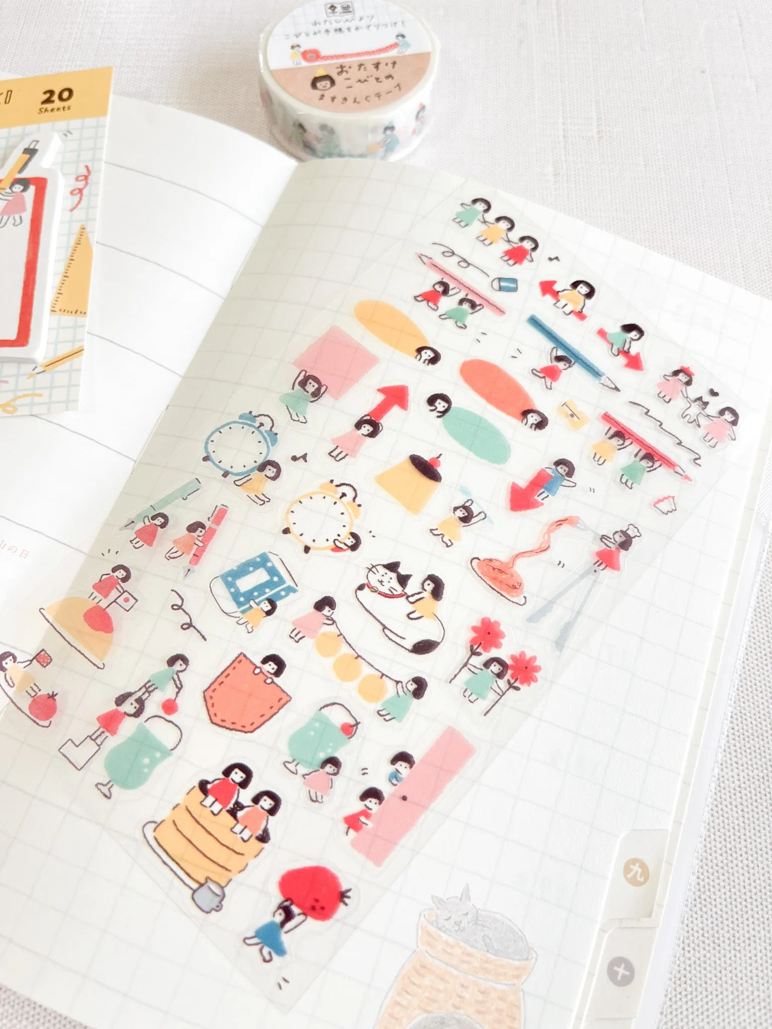 Furukawa | Planner Agenda Sisters Clear Sticker | QS134