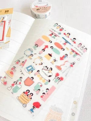 Furukawa | Planner Agenda Sisters Clear Sticker | QS134