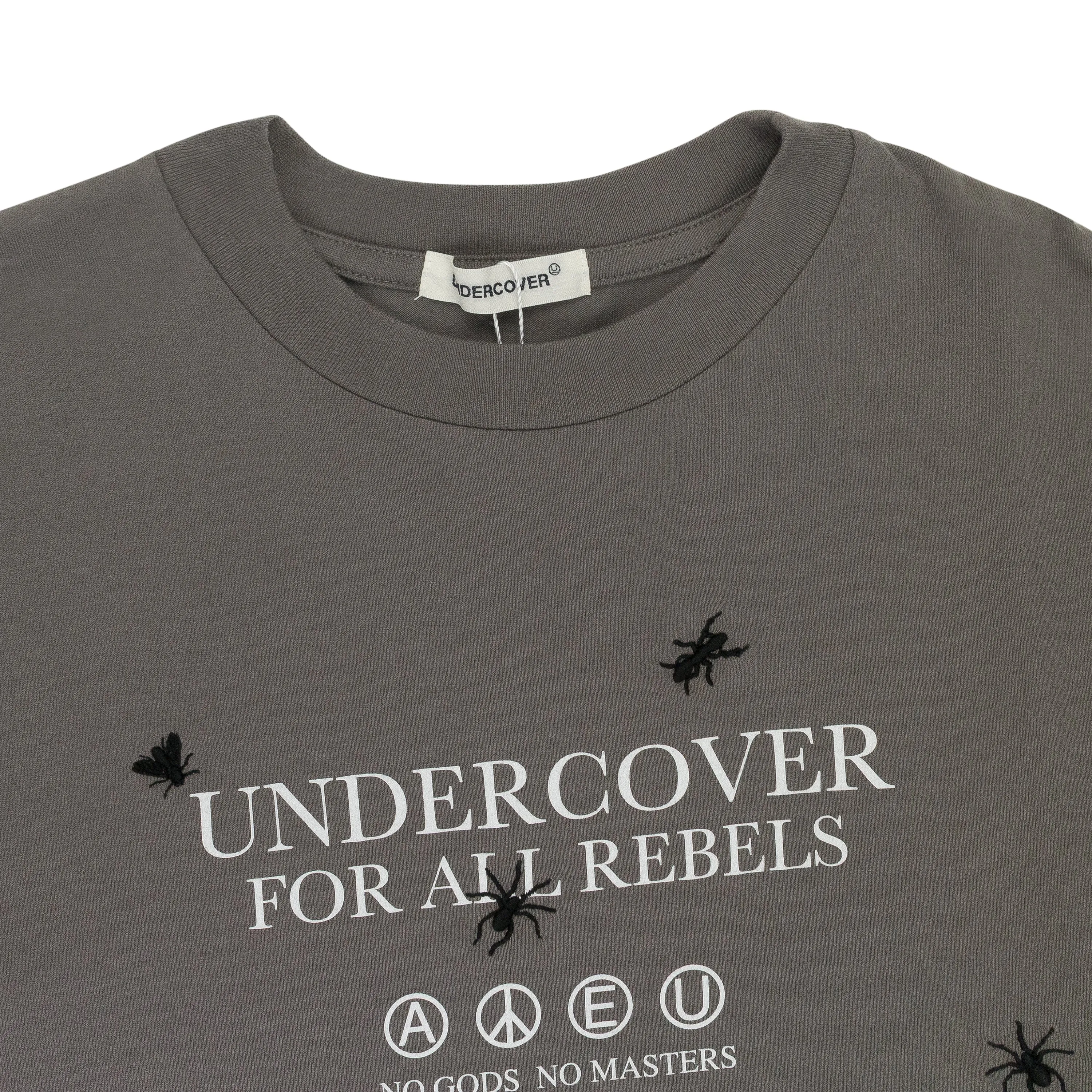 GREY GRAPHIC PRINT WITH EMBROIDERY PULLOVER SWEATER