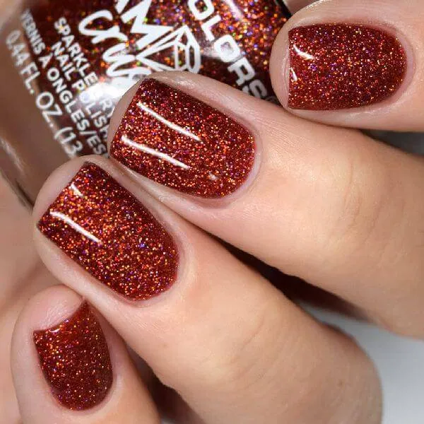 LA Colors Ruby Glass Diamond Crush Polish