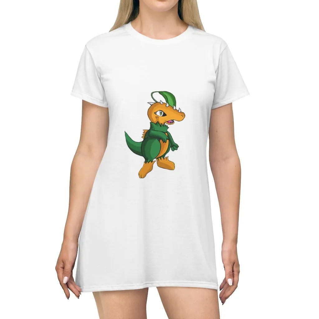 Leafasaur All Over Print T-Shirt Dress