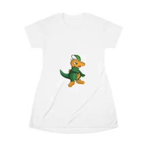 Leafasaur All Over Print T-Shirt Dress