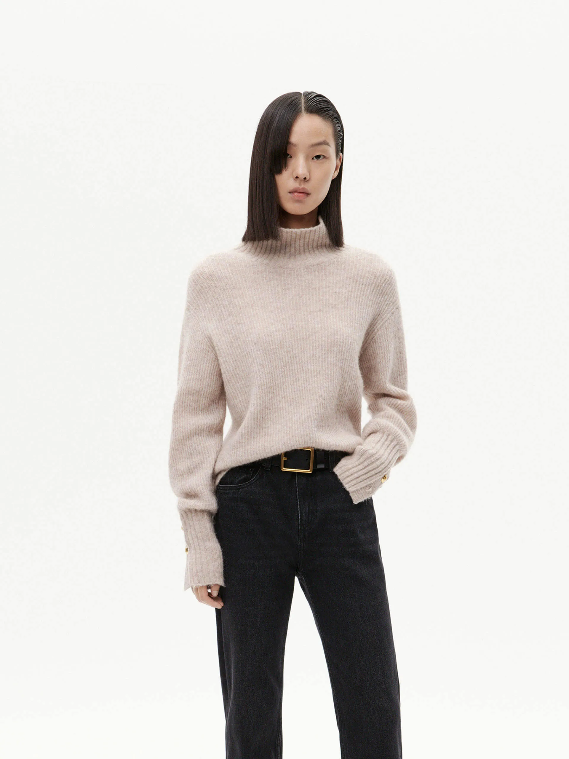 Loose Fit Turtleneck Sweater