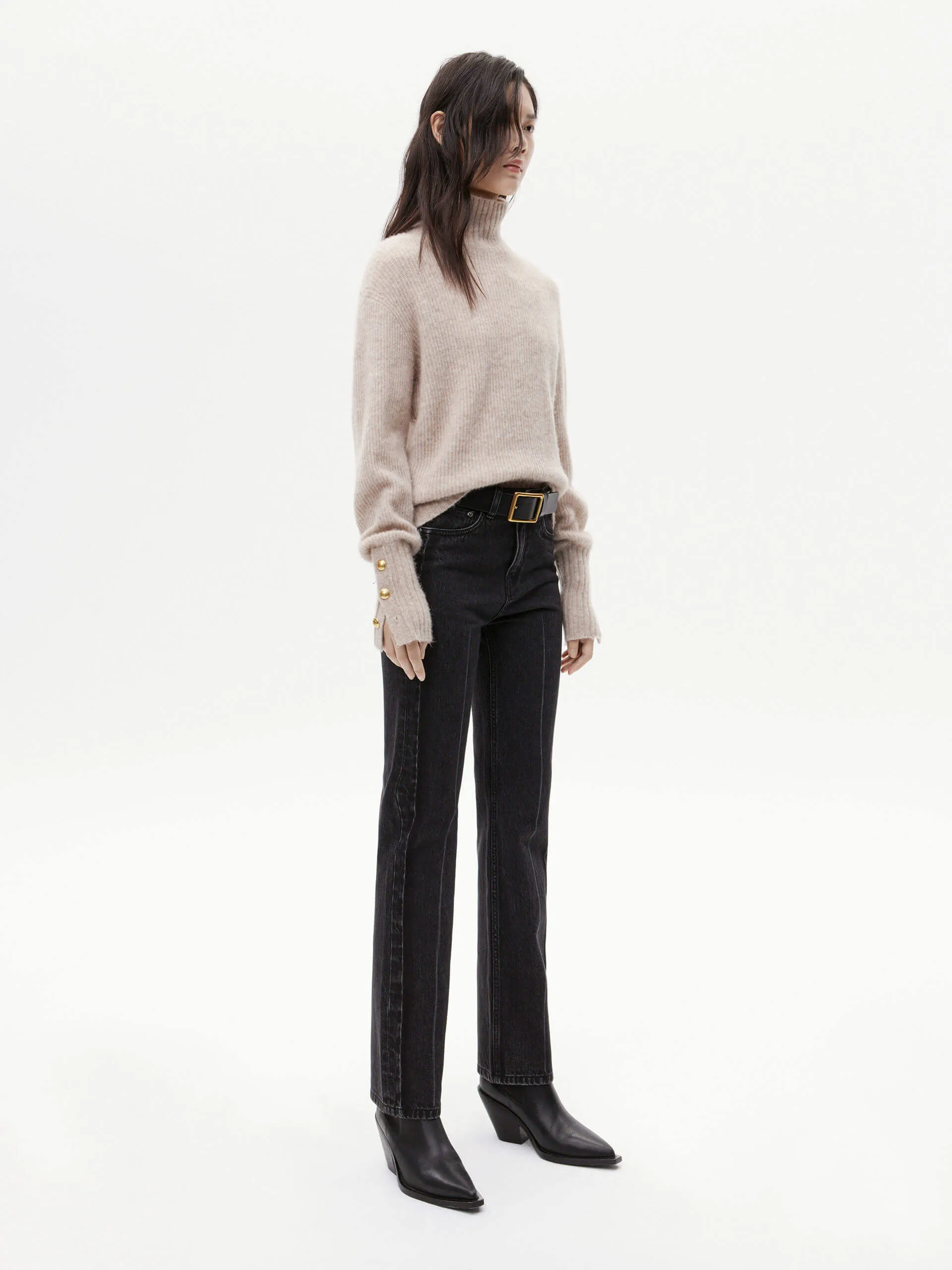Loose Fit Turtleneck Sweater