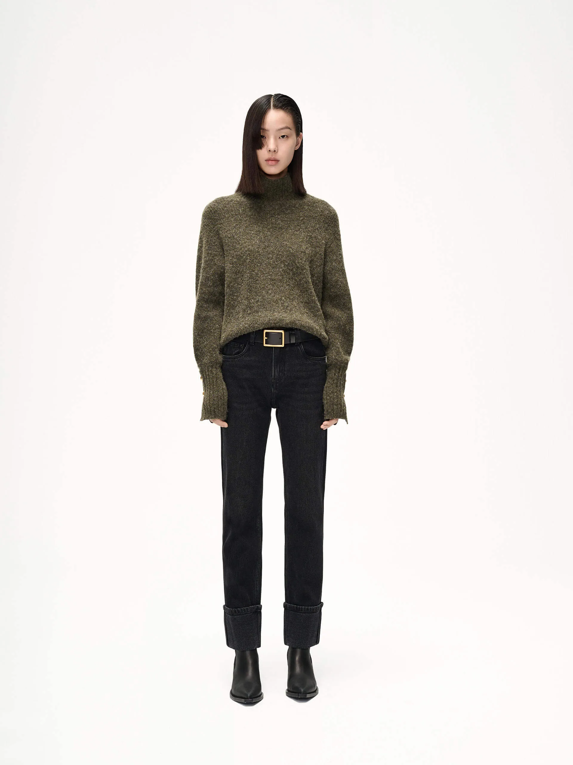 Loose Fit Turtleneck Sweater