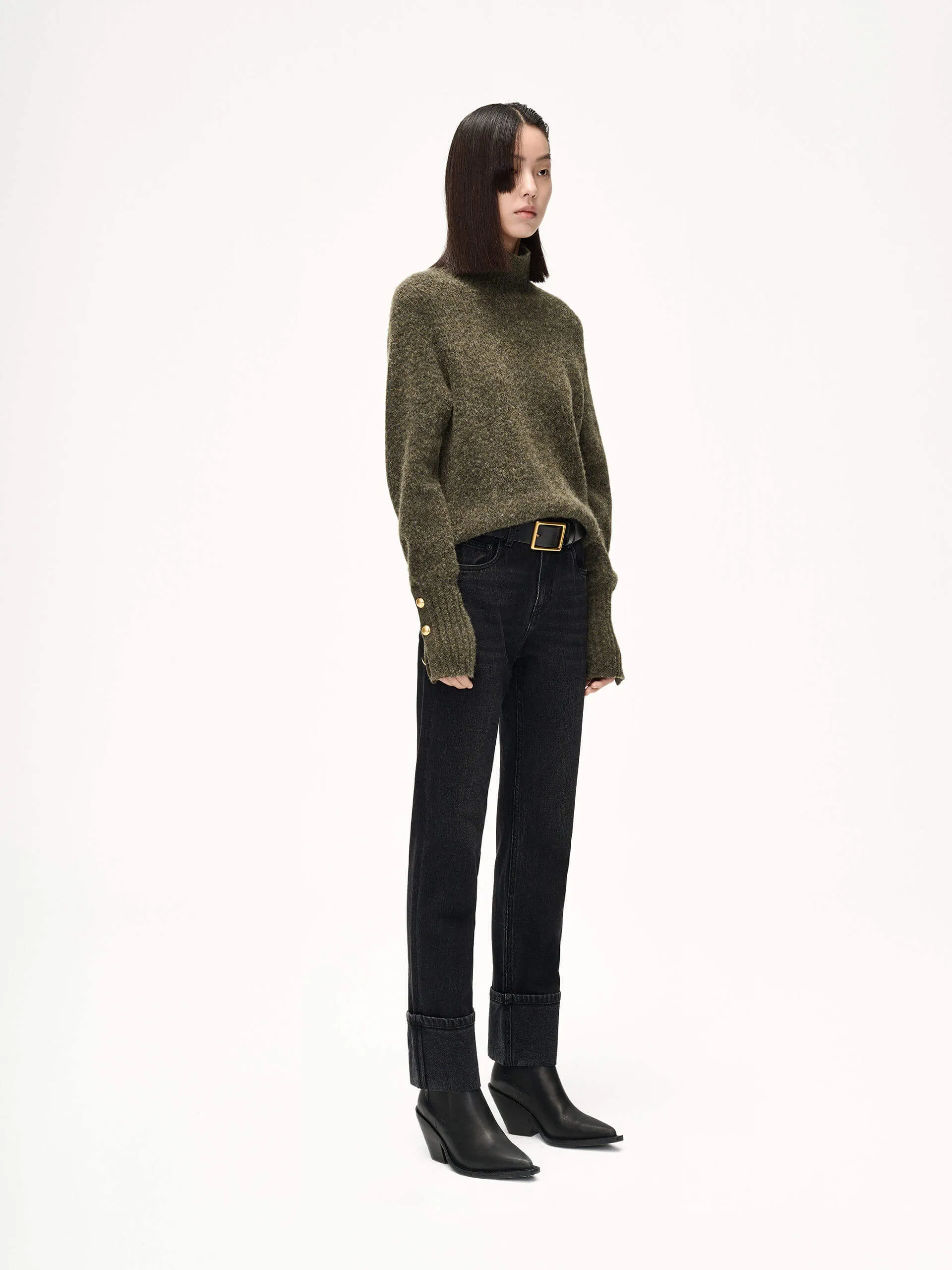 Loose Fit Turtleneck Sweater