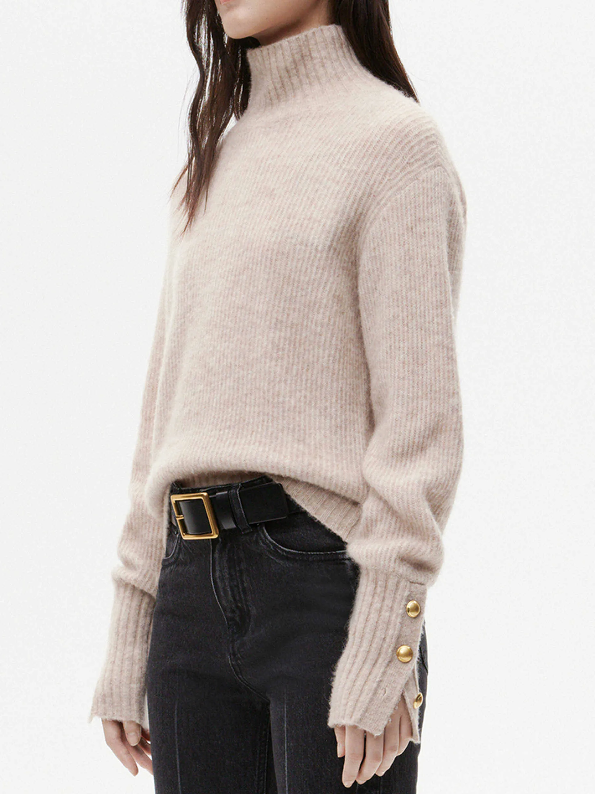 Loose Fit Turtleneck Sweater