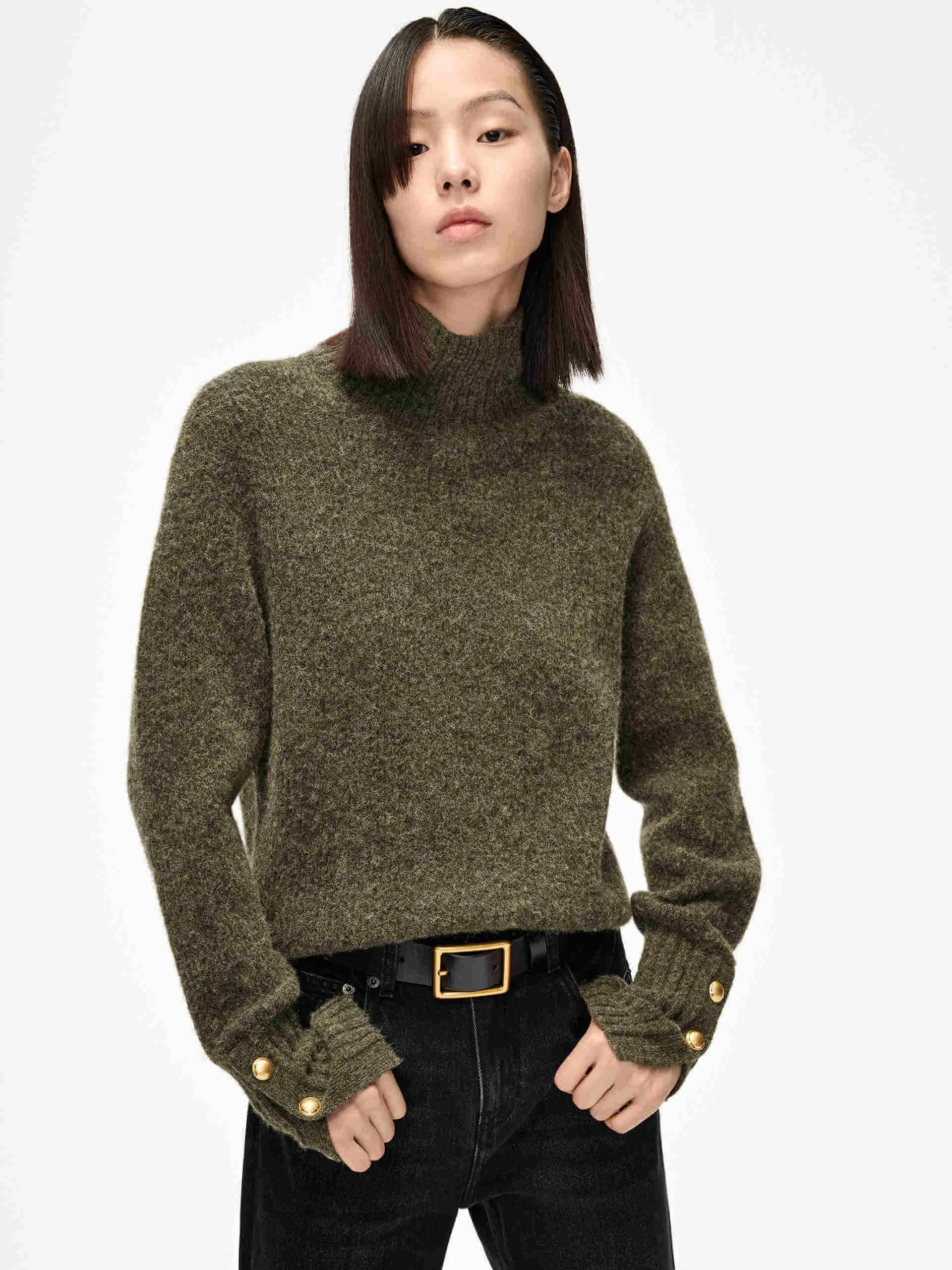 Loose Fit Turtleneck Sweater