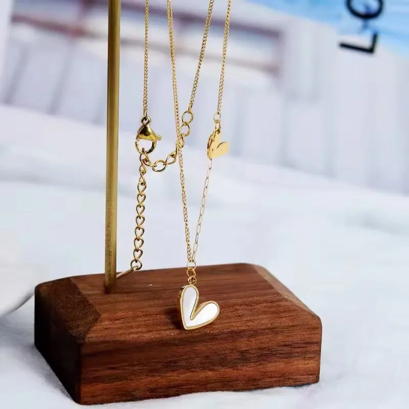 Lovely Mini Shell Heart Pendant Necklace