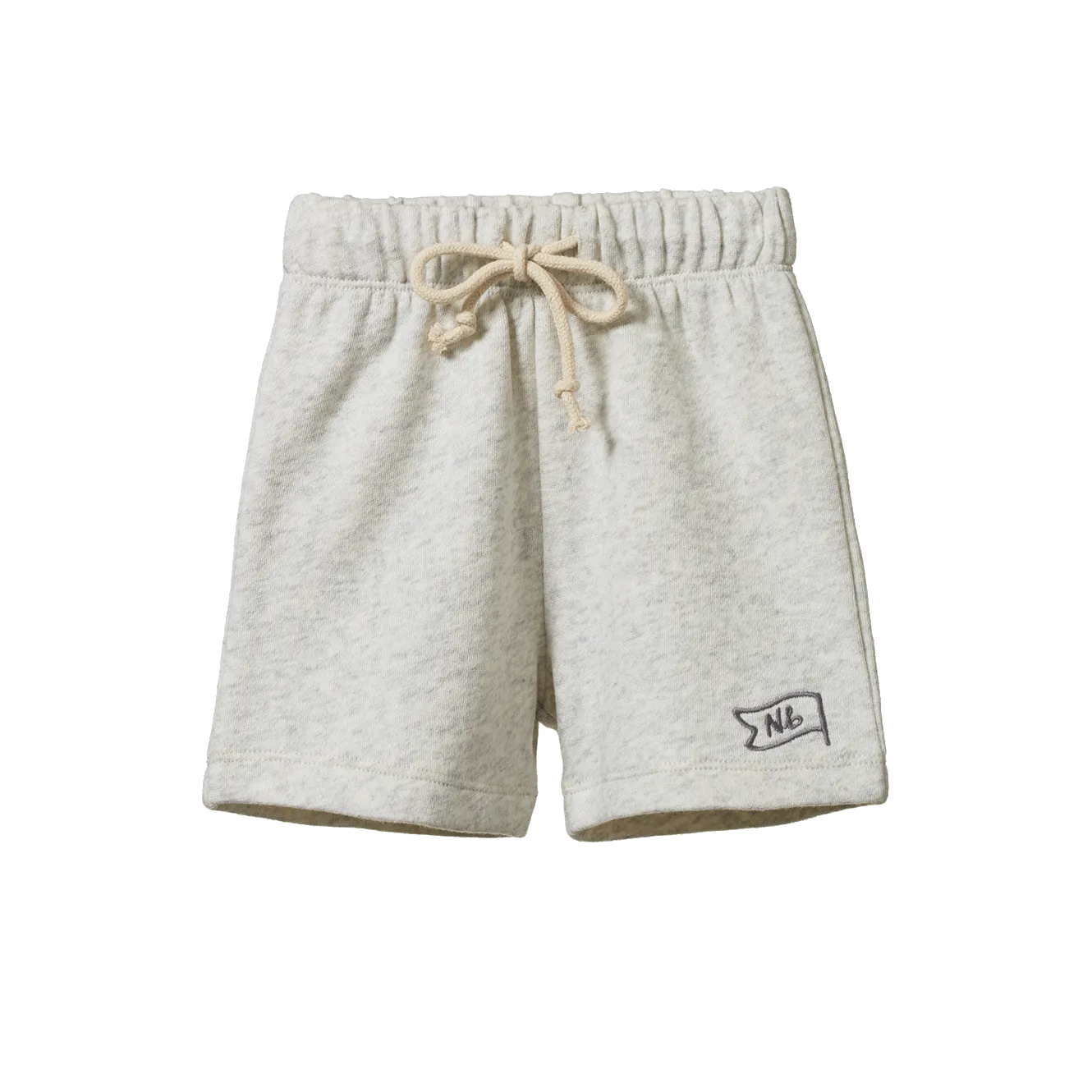 Nature Baby Jimmy Shorts Sweatshirt Knit - Light Grey Marl