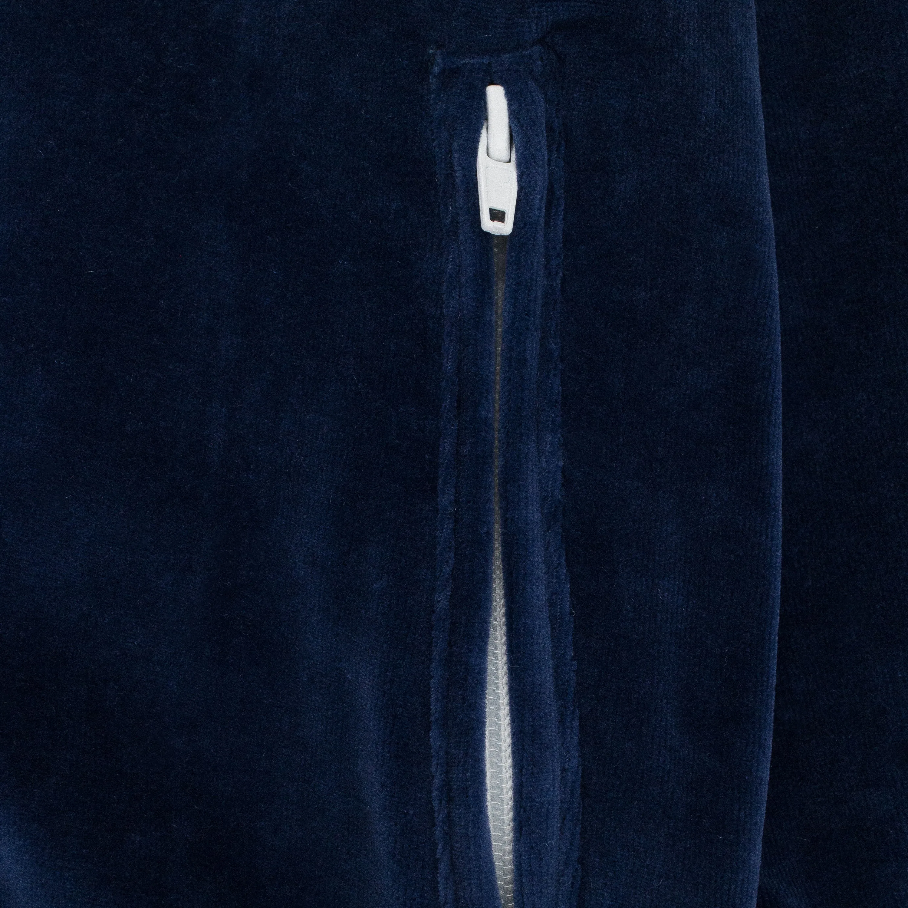 NAVY VELOUR TRACK JACKET