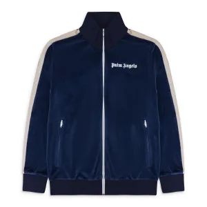 NAVY VELOUR TRACK JACKET