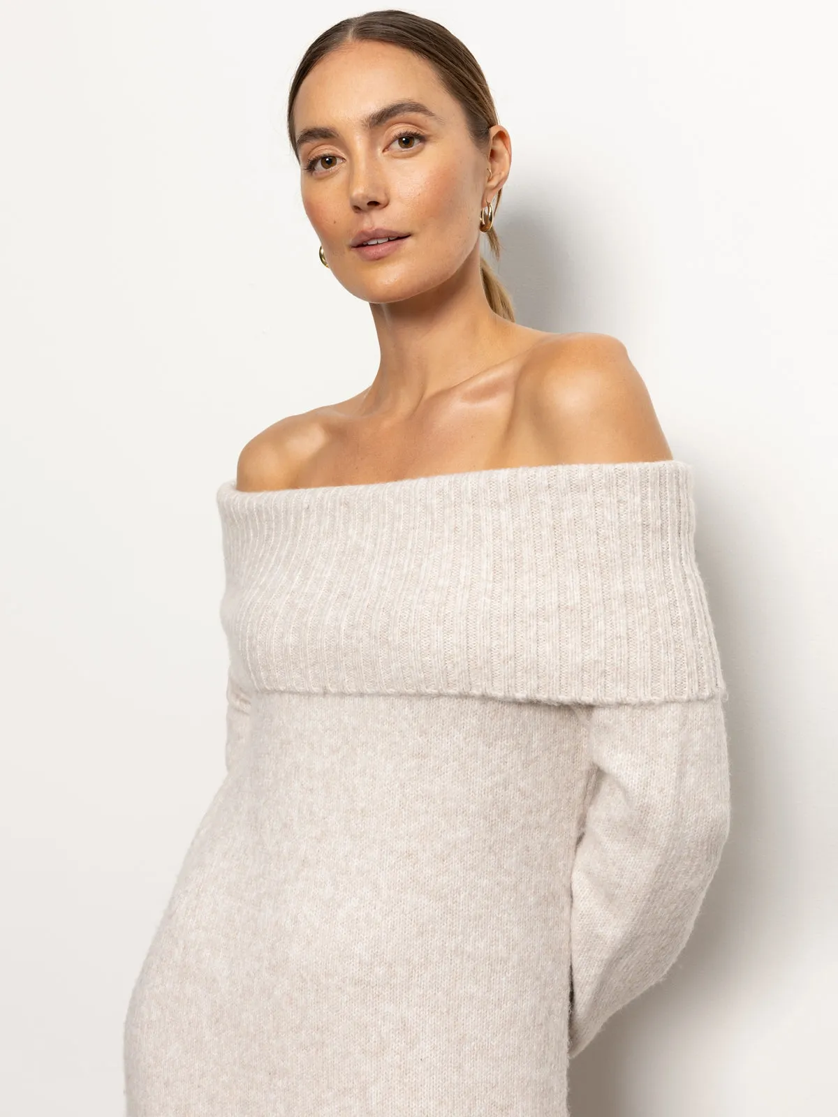 Off Shoulder Dress Coconut Smoke