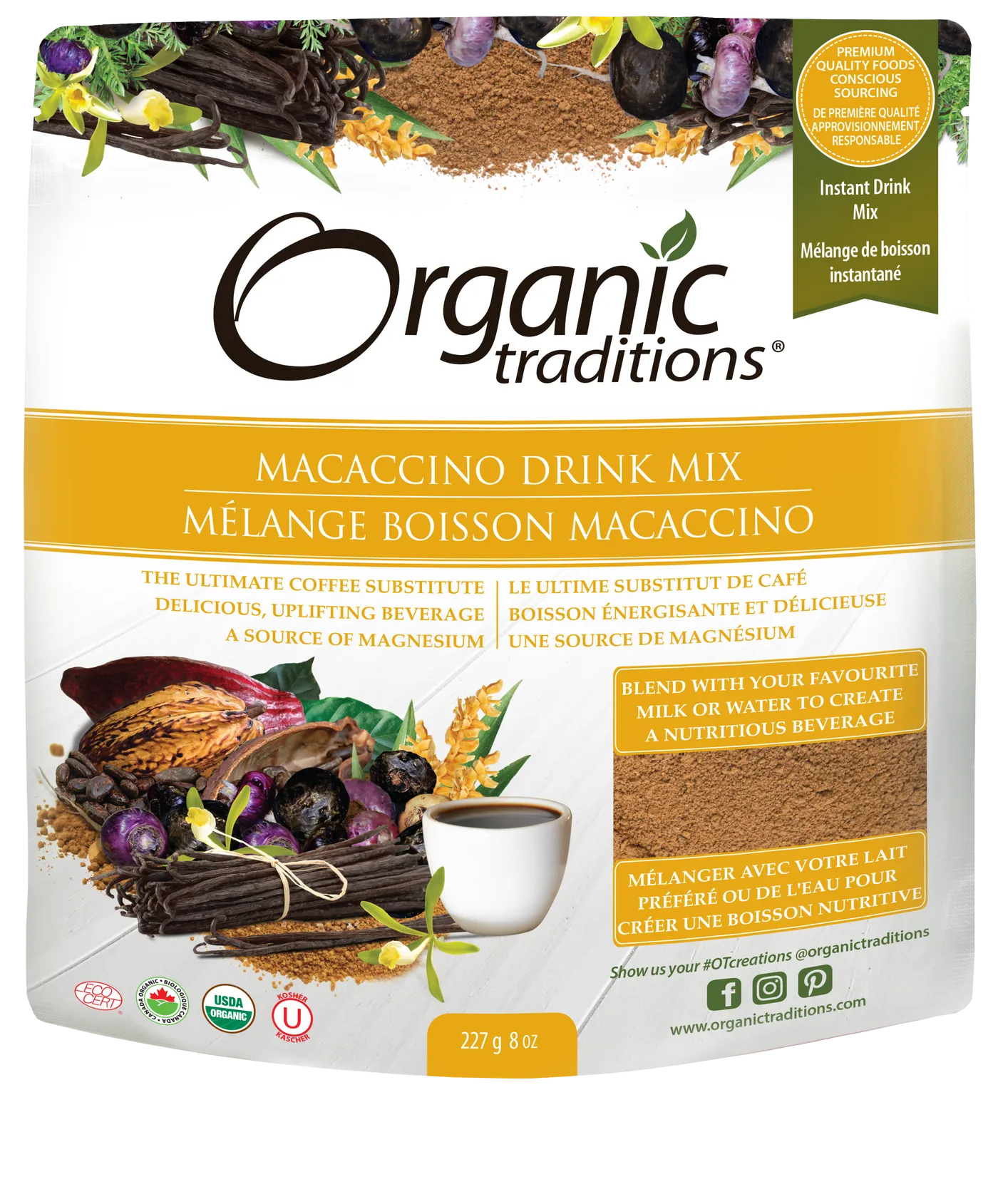 Organic Traditions Macaccino Drink (227g)