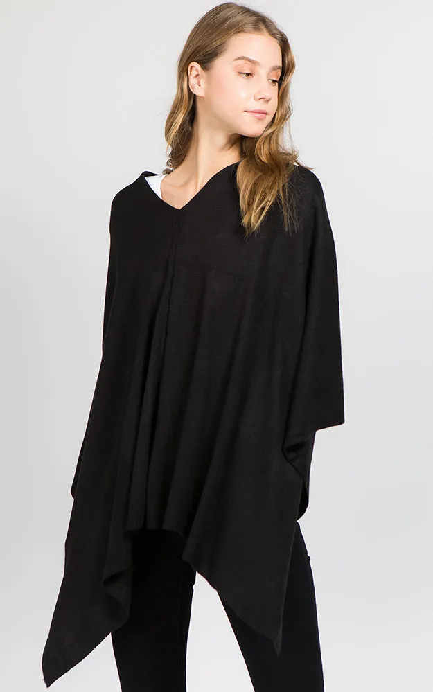 PA8672 Solid Color Basic High Quality Poncho (Color A to L)