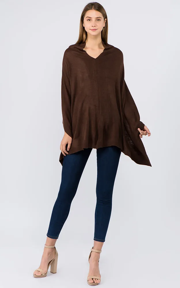 PA8672 Solid Color Basic High Quality Poncho (Color A to L)