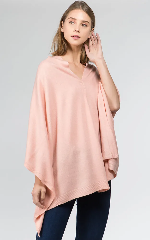 PA8672 Solid Color Basic High Quality Poncho (Color A to L)
