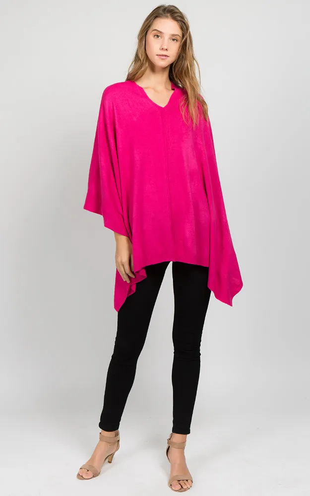 PA8672 Solid Color Basic High Quality Poncho (Color A to L)