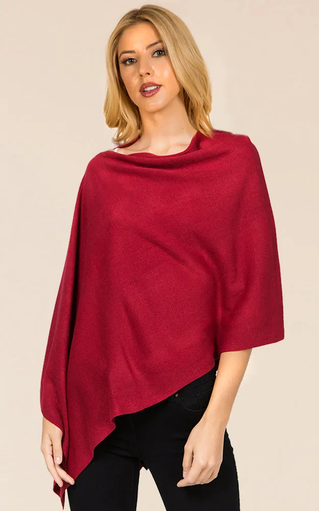 PA8672 Solid Color Basic High Quality Poncho (Color A to L)