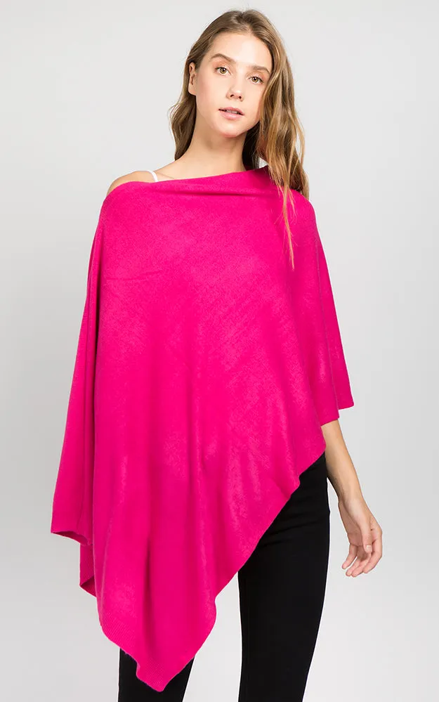 PA8672 Solid Color Basic High Quality Poncho (Color A to L)