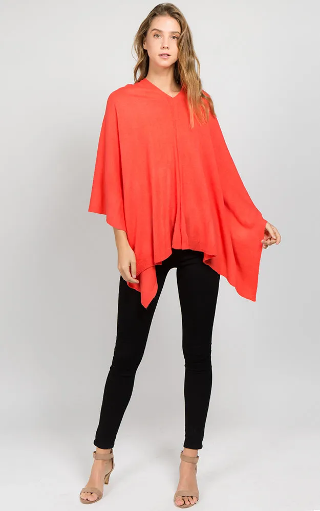 PA8672 Solid Color Basic High Quality Poncho (Color A to L)