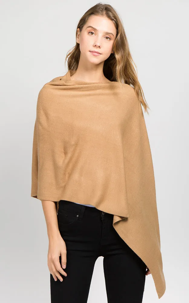 PA8672 Solid Color Basic High Quality Poncho (Color A to L)