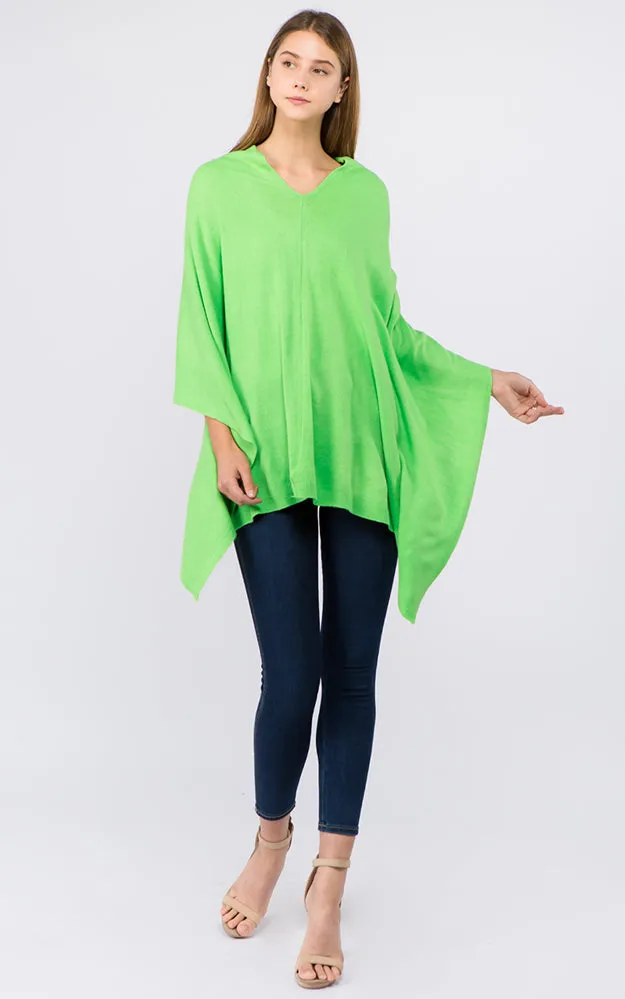 PA8672 Solid Color Basic High Quality Poncho (Color A to L)